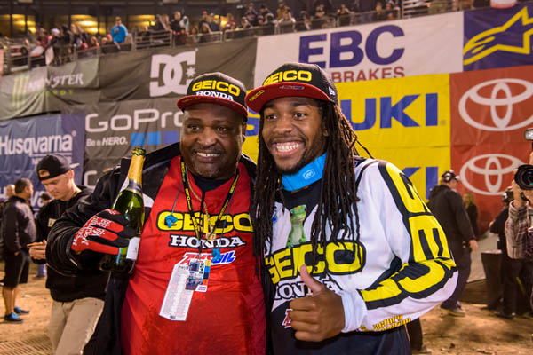 Victoire du supercross ama 250cc Oakland Malcolm Stewart