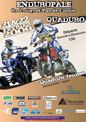 affiche enduro touquet enduropale quaduro 2009