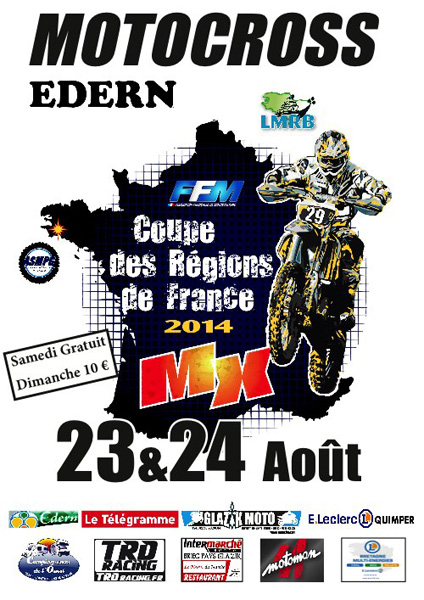 Coupe des Régions de France de Motocross – 23-24 août - Edern (29) - La Ligue d’Aquitaine remet son titre en jeu