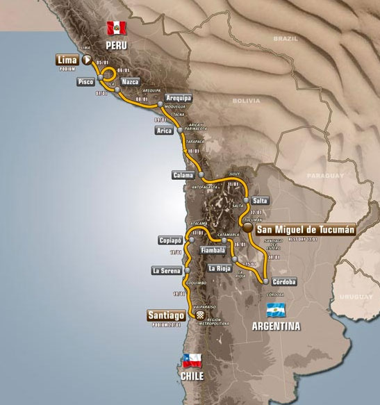 Dakar 2013 Pérou Argentine Chili