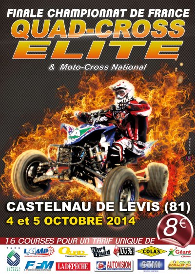 FINALE Championnat de France QUAD CROSS à CASTELNAU DE LEVIS (81) les 4 et 5 octobre 2014