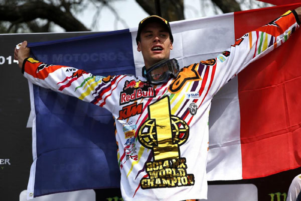 Jordi Tixier Champion du monde de motocross MX2 2014 pour la première fois
