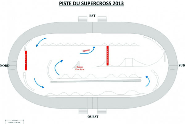Trace piste circuit supercross Grenoble 2013