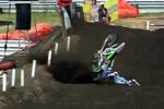 Terrible chute de Gautier Paulin au GP motocross d'Allemagne 2013