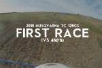 Il participe  une course 450cc avec sa Husqvarna 125 TC 2015