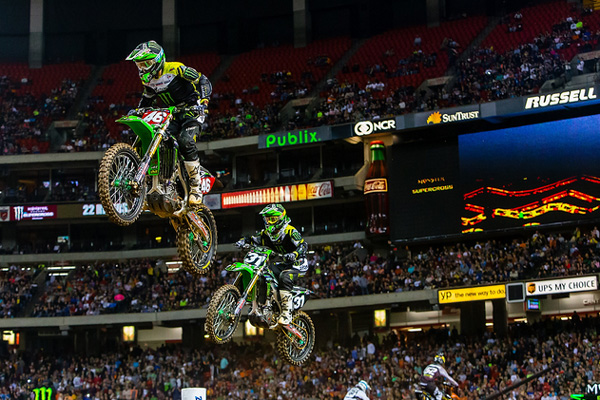 Adam Cianciarulo et Martin Davalos supercross ama Atlanta 2014