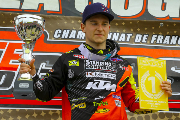 Damon Graulus champion de France motocross Elite MX2 2014 Thomer-la-Sôgne