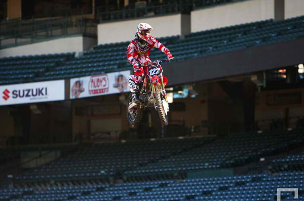 Dan Reardon s'entraine pour le supercross d'Anaheim 2 2009