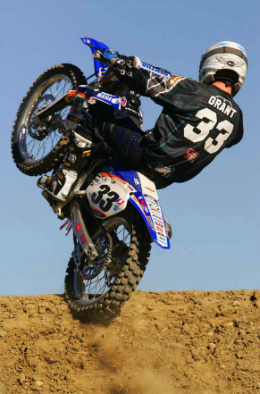 Josh Grant à l'entrainement du supercross Anaheim 2 2009