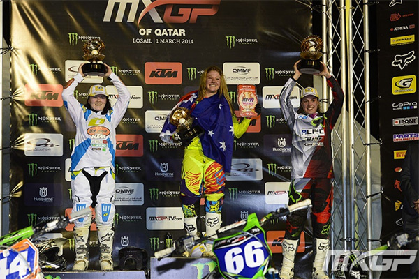 Meghan Rutledge remporte le GP motocross WMX Qatar 2014