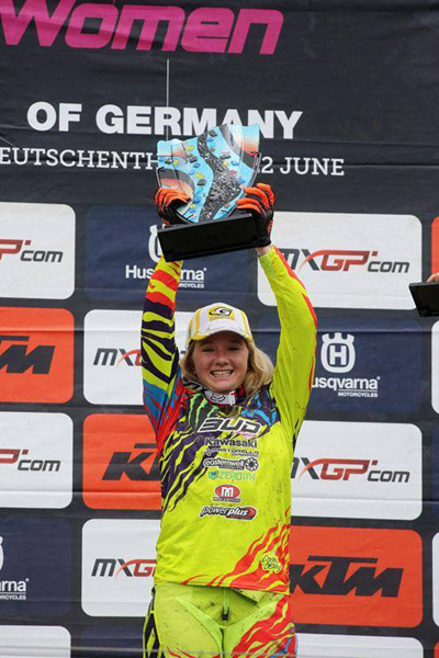 Meghan Rutledge victoire au GP motocross WMX Allemagne 2014