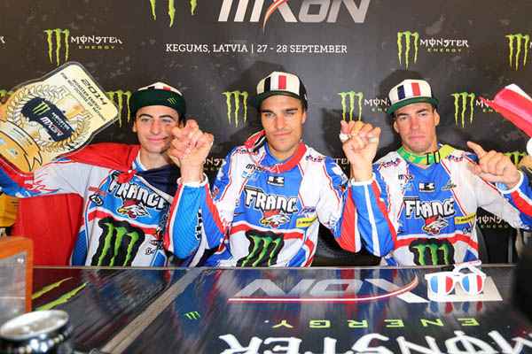 Victoire de l'équipe de France au motocross des nations 2014, Gautier Paulin, Steven Frossard et Dylan Ferrrandis