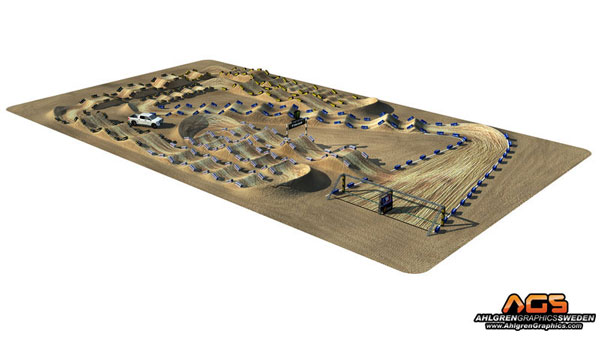 Plan 3D Piste terrain supercross Houston 2009