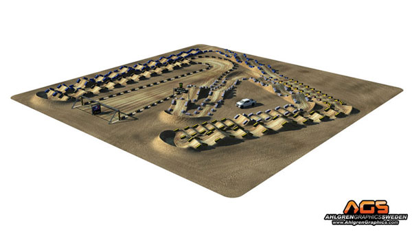 Plan 3D Piste terrain supercross anaheim 3 2009