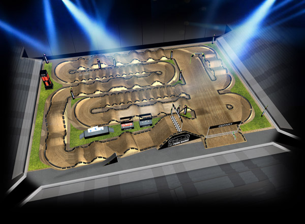 La piste 3D du supercross Bercy Lille 2014