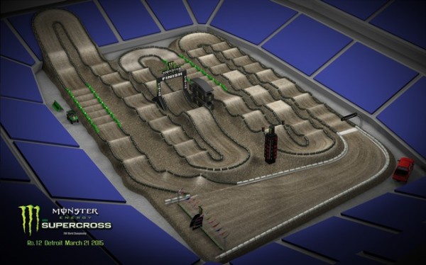 Supercross ama Detroit 2015 - Ford Field - 21 mars