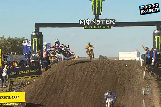 Justin Barcia et Clément Desalle motocross des nations 2013 course 2 