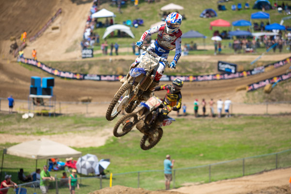 Christophe Pourcel vs Jeremy Martin lors du motocross ama 250cc Budds Creek 2014