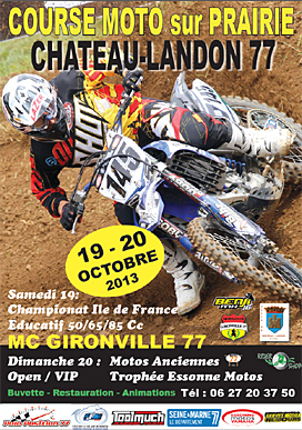 Course motocross Prairie Chateau Landon Gironville 2013