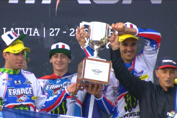 La France remporte le motocross des nations 2014 MXDN MXON Gautier Paulin, Steven Frossard et Dylan Ferrandis