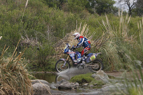 David fretigne dakar 2010 moto riviere etape 3