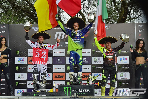 Gautier Paulin remporte le GP motocross MXGP Leon Mexique 2014 devant Max Nagl et Antonio Cairoli