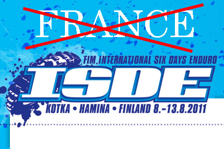 ISDE 2011 pas d'équipe de France
