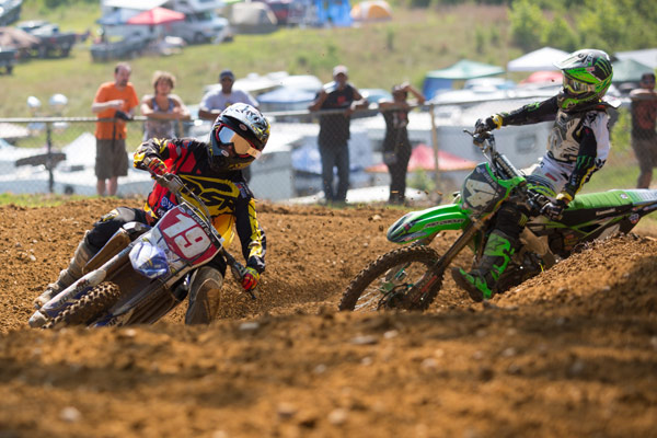 Jeremy Martin contre Blake Baggett lors du motocross ama 250cc Budds Creek 2014