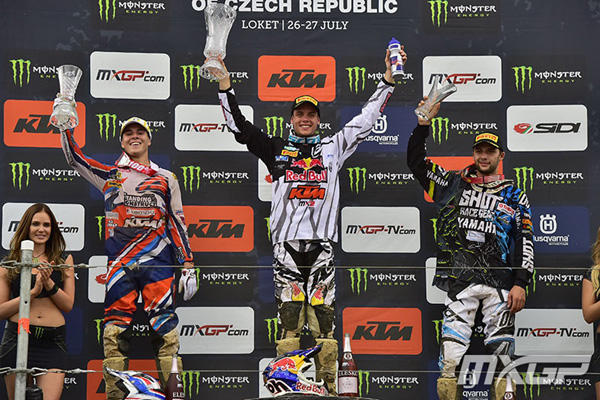 Victoire de Jordi Tixier au GP motocross République Tchèque Loket 2014
