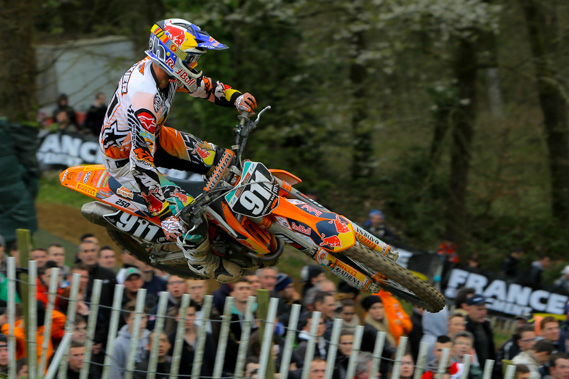 Jordi Tixier s'impose au championnat de France motocross Elite Romagné 2014