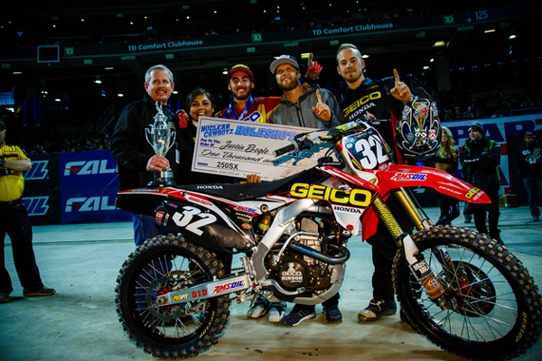 Justin Bogle remporte la première victoire de sa carrière lors du supercross ama 250cc Toronto 2014