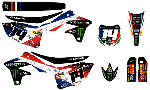 Kit déco de Dylan Ferrandis pour le motocross des Nations 2014 MXDN MXON Team France