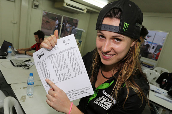 Livia Lancelot marque 1 point lors du GP motocross MX2 Thaïlande 2014