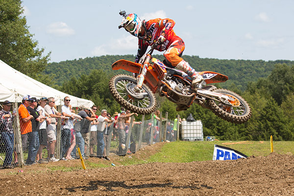 Marvin Musquin prend la troisième place du motocross ama 250cc Unadilla 2014