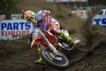 GP motocross Pays-Bas 2014  Jeffrey Herlings et Antonio Cairoli sur la plus haute marche du podium