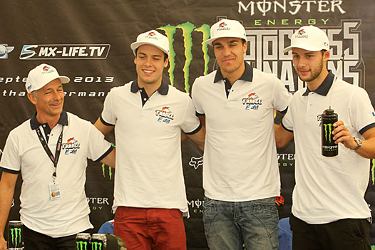 Olivier Robert - Sélectionneur National FFM, Jordi Tixier - KTM, Gautier Paulin - Kawasaki et Christophe Charlier - Yamaha