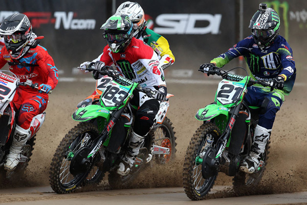 Départ du Grand Prix de motocross MXGP Belgique Lommel 2014 Gautier Paulin et Steven Frossard