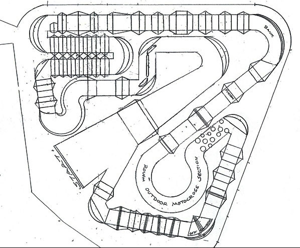 Plan 2D Piste terrain supercross anaheim 2 2009