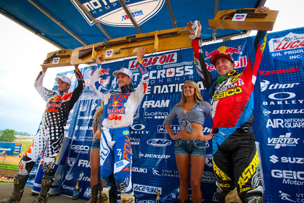 Podium motocross ama 450cc Tennessee Muddy Creek 2014