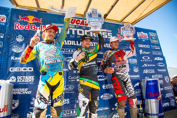 Podium du motocross ama 450cc Unadilla 2013