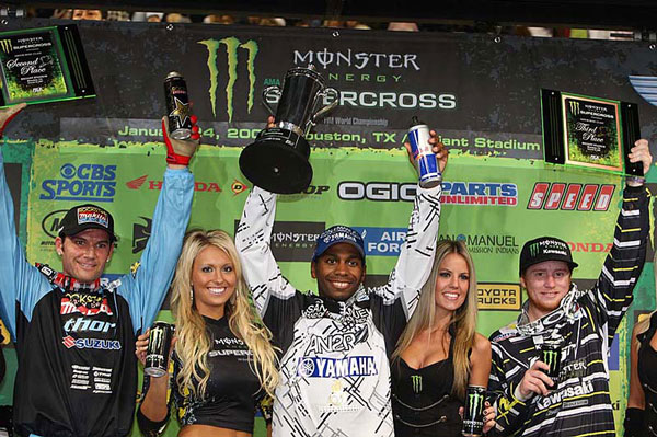 Le podium du Monster Energy Supercross de Houston 2009
