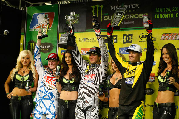 Podium supercross ama 450cc Toronto 2011