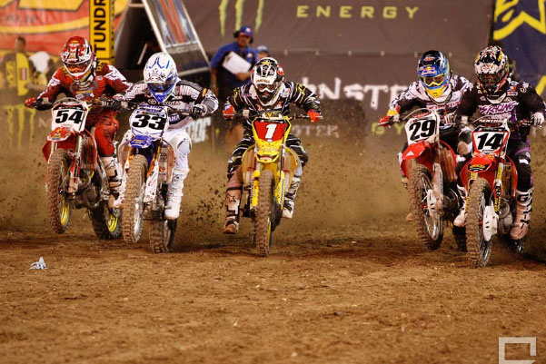 Départ de la finale du Supercross anaheim 2 2009