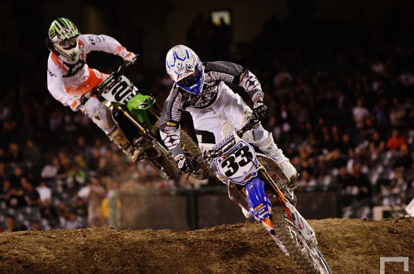 Josh Grant et Ryan Villopoto au Supercross Anaheim 2 2009