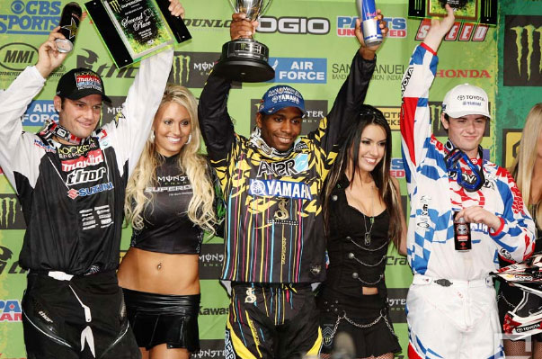 photo Supercross phoenix 2009 Stewart Reed podium