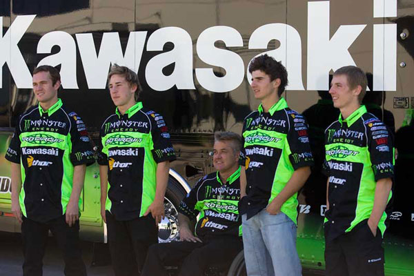 photo avec Christophe Pourcel team kawasaki monster energy 2009