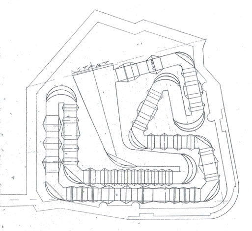 Plan 2D Piste terrain supercross San Francisco 2009