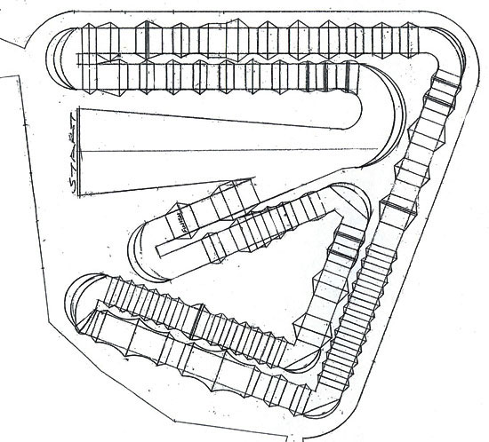 Plan 2D Piste terrain supercross anaheim 3 2009