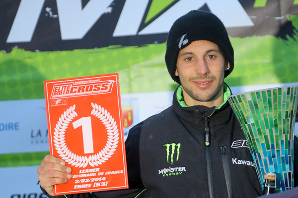 Valentin Teillet remporte la première étape du championnat de France de motocross MX1 à Ernée 2014