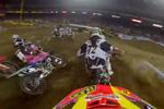 Christian Craig en camra embarque lors du SX 250cc Anaheim 3 2013